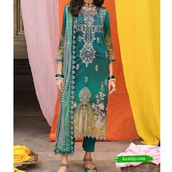 Pakistani Charizma Salwar Kameez 3-PC Unstitched Chunri Embroidered Lawn Collection CH4-07