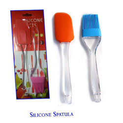 Silicon Oil Baking Brush & Spatula - Red