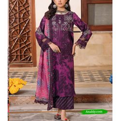 Pakistani Charizma Salwar Kameez 3-PC Unstitched Chunri Embroidered Lawn Collection CH4-08