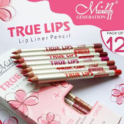True Lips 12pcs Menow Brand Waterproof Lip liner pencil