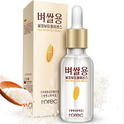 ROREC Natural Organic White Rice face Serum collagen Reduces Wrinkles Dark
