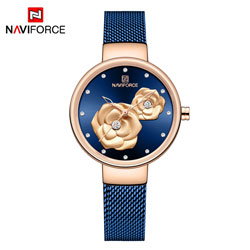 NAVIFORCE latest lady's watch with rose clock dial quartz Movement