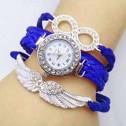 Ladies Bracelet Watch Blue & White