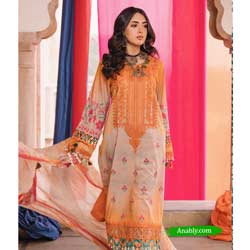 Pakistani Charizma Salwar Kameez 3-PC Unstitched Chunri Embroidered Lawn Collection CH4-09