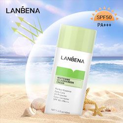 LANBENA Green Whitening UV Sunscreen Cream - Ultimate Protection with Touch Up and Whitening