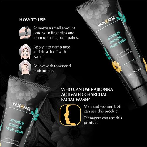 Rajkonna Activated Charcoal Facial Wash at Best Price in BD