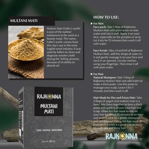 Rajkonna Multani Mati - Unveil Natural Radiance for Skin and Hair