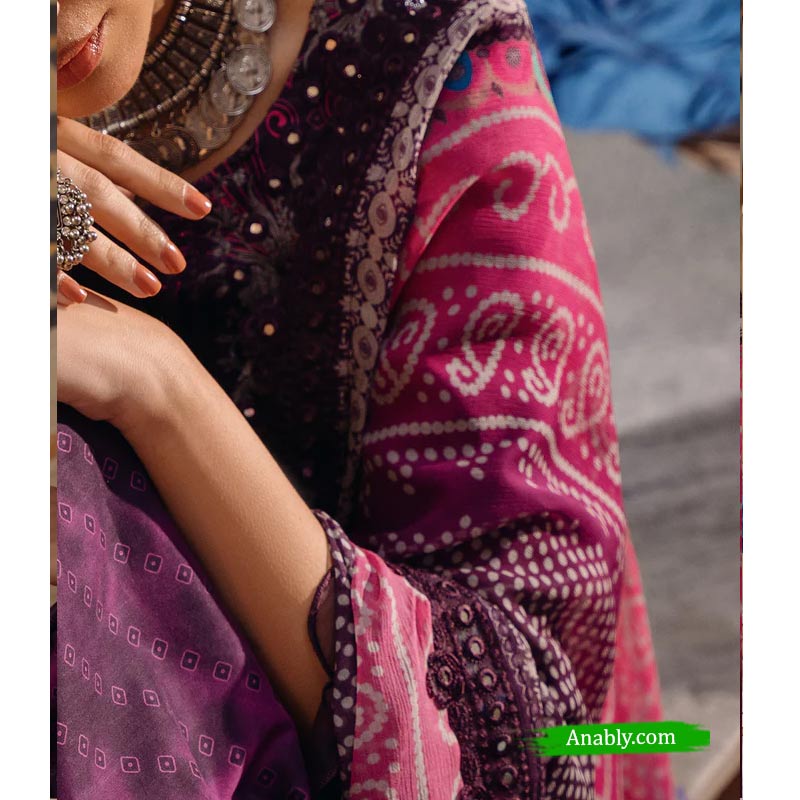 Pakistani Charizma 3-PC Unstitched Chunri Embroidered Lawn Collection CH4-10