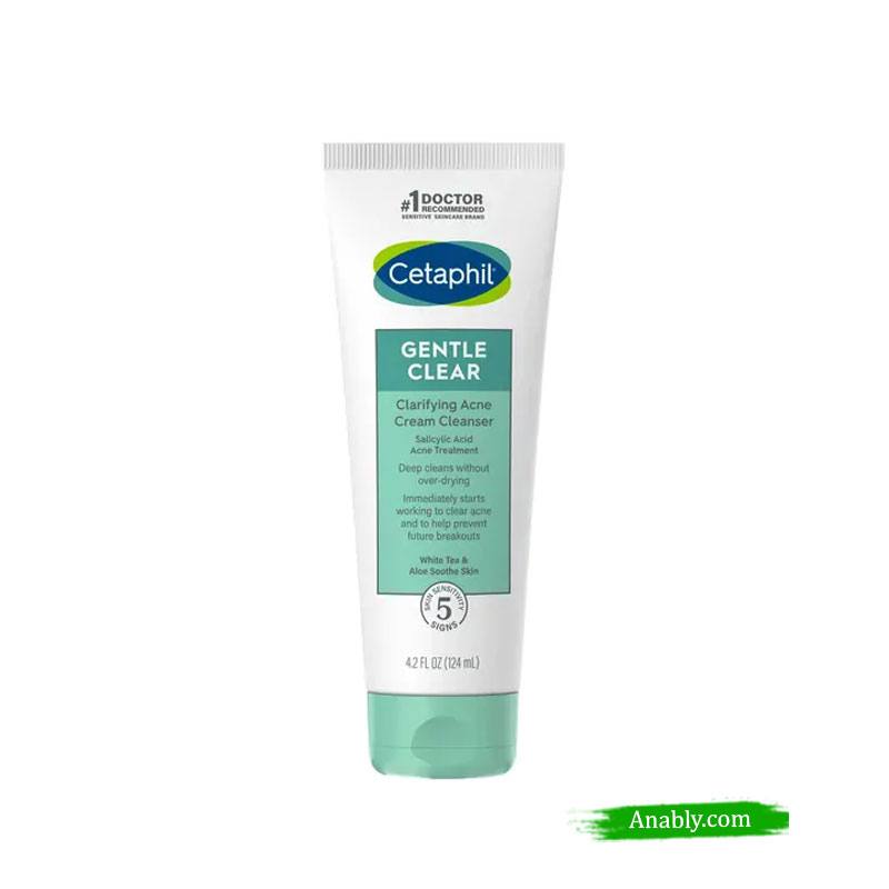 Cetaphil Gentle Clear Clarifying Acne Cream Cleanser 124ml - With 2% Salicylic Acid