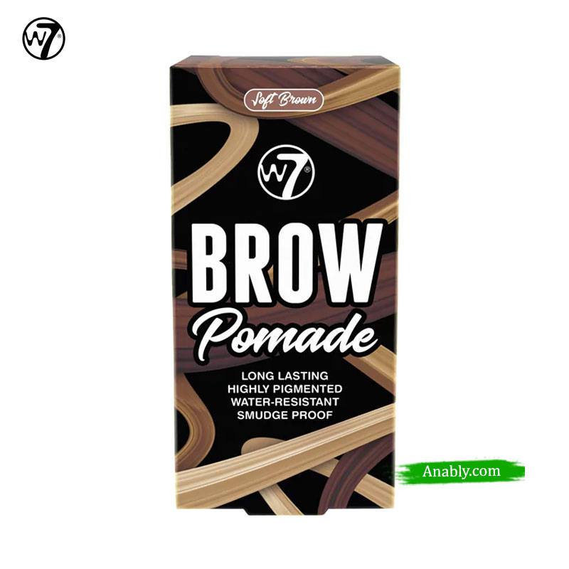 Get Perfect Brows with W7 Brow Pomade Medium Brown 4.25g