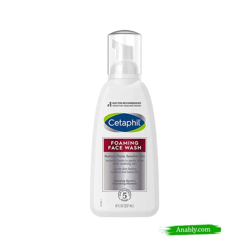 Cetaphil Redness Relieving Foaming Facewash - Gentle Cleanser for Sensitive, Redness-Prone Skin