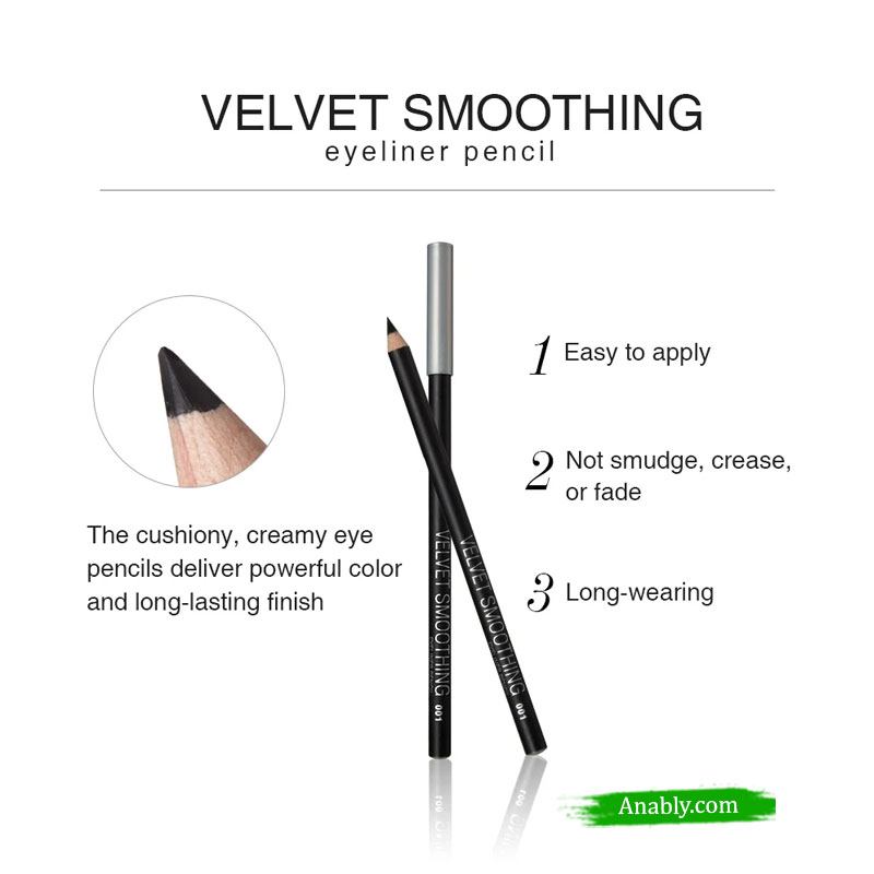 Menow Velvet Smoothing Eyeliner Pencil Kajal - Black