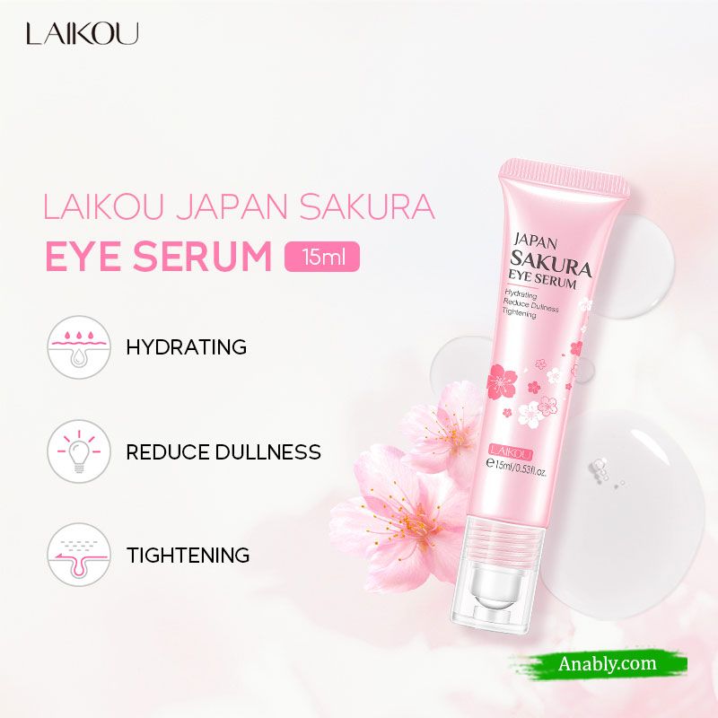 LAIKOU Japan Sakura Eye Serum 15ml - Hydrating, Brightening, Tightening