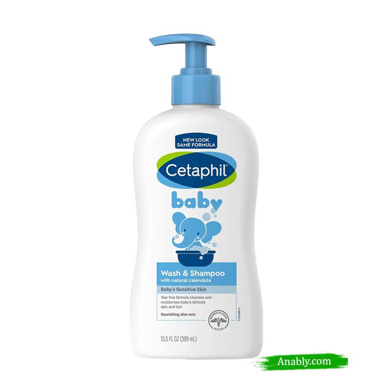 Cetaphil Baby Wash and Shampoo 399ml - Tear-Free Cleansing for Baby's Delicate Skin