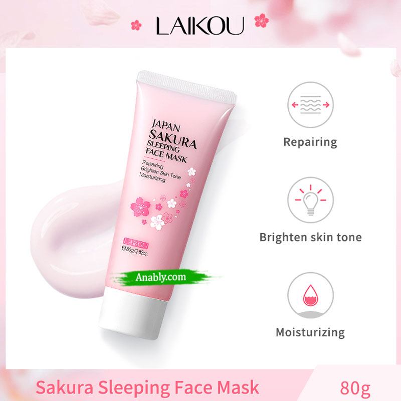 LAIKOU Japan Sakura Sleeping Mask 80g: Wake Up to Glowing Skin!