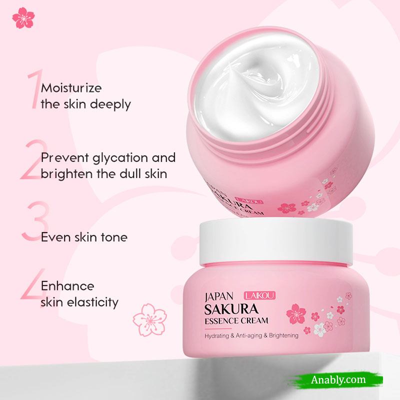 LAIKOU Japan Sakura Essence Cream 60g - Hydrate, Rejuvenate, Restore Skin Elasticity