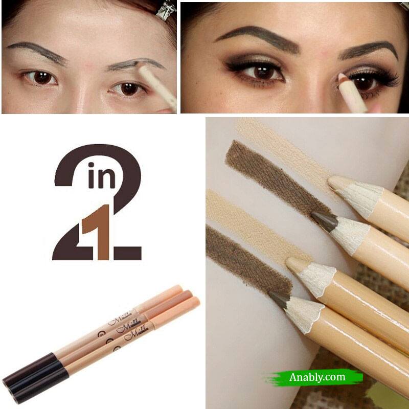 Menow 2 in 1 (Nude + Black) Pencil Eyeliner