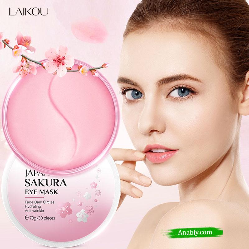LAIKOU Japan Sakura Eye Mask 50pcs - Moisturize, Brighten and Revitalize