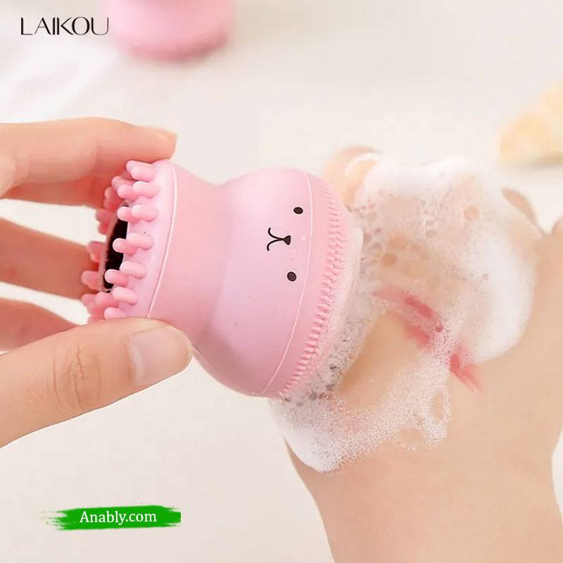 LAIKOU Octopus Silicone Face Cleansing Brush - Pink
