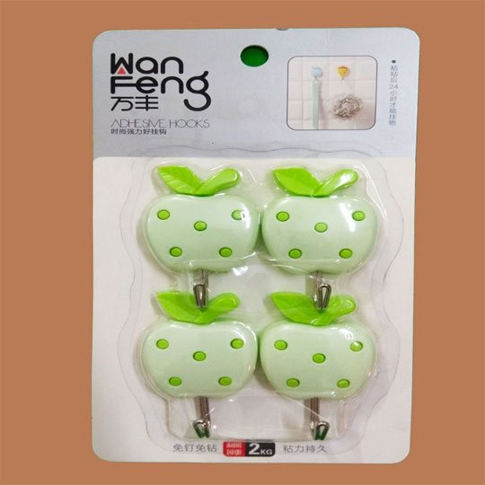 Apple Shape Wall Hooks-4pcs