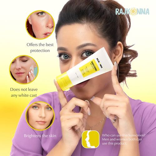Radiant Defense: Rajkonna Sunscreen SPF 40 PA+++ - Graceful Protection