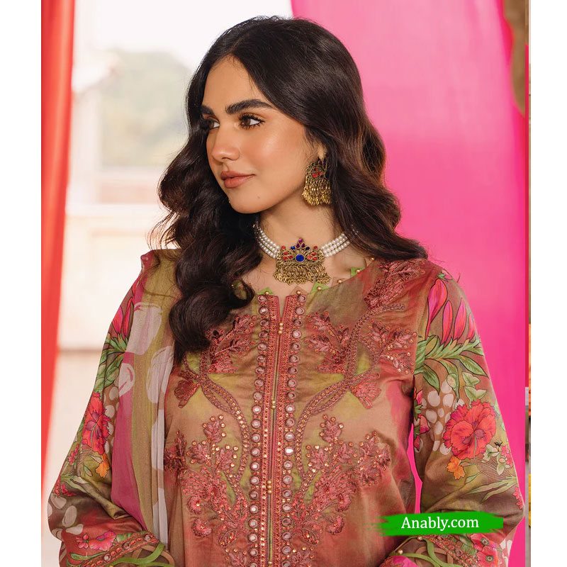 Pakistani Charizma 3-PC Unstitched Chunri Embroidered Lawn Collection CH4-02