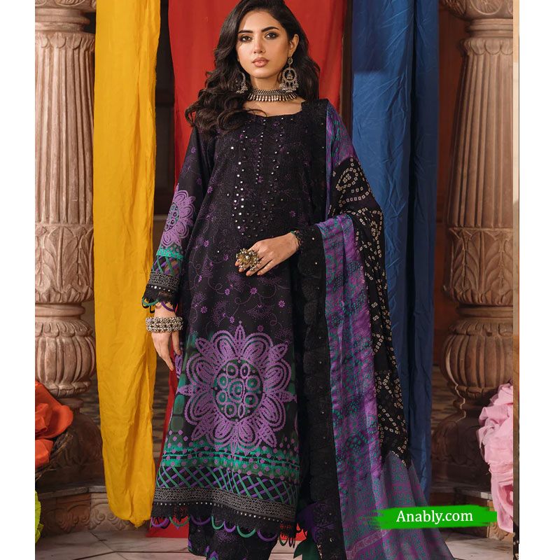 Pakistani Charizma 3-PC Unstitched Chunri Embroidered Lawn Collection CH4-03