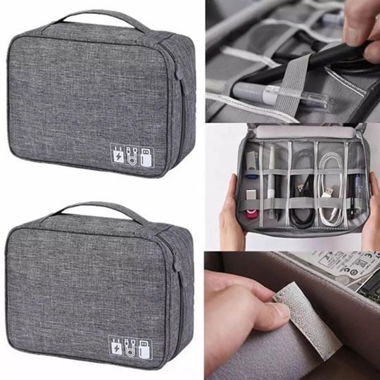 Portable Waterproof Travel Cable Organizer Bag 0
