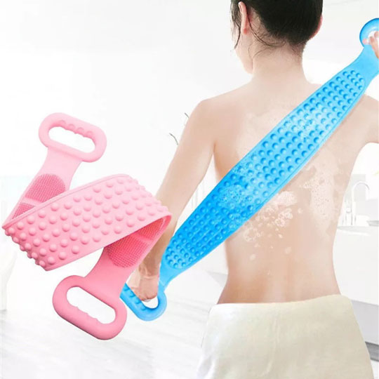 Silicone Body Double Side Shower Exfoliating Belt Wash 1