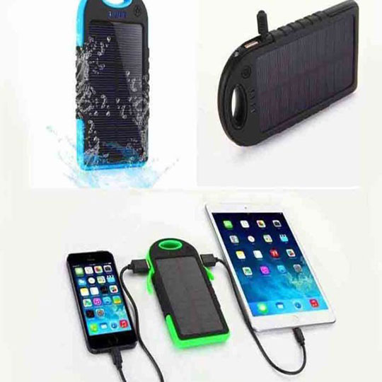 Solar system waterproof power Bank with torch Light